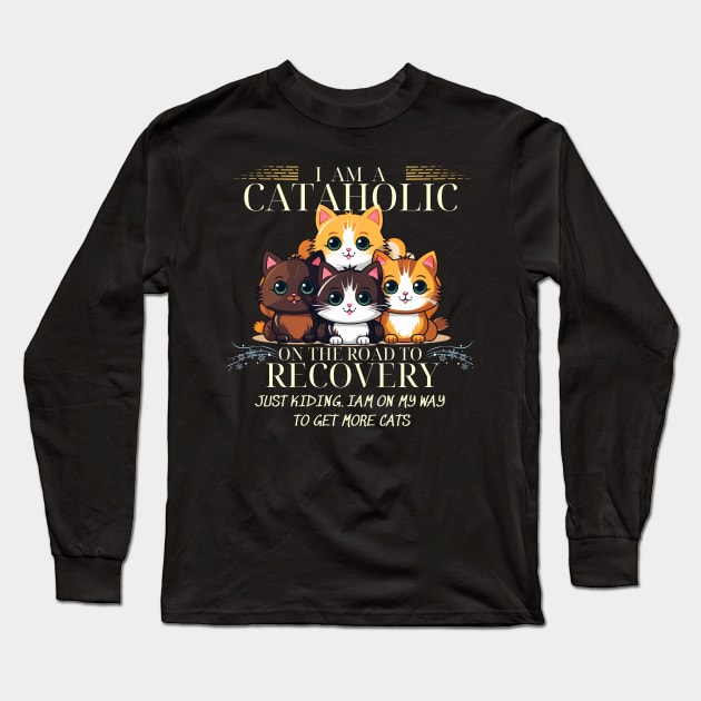 Cat - Cataholic Ladies Long Sleeve T-Shirt by DuViC